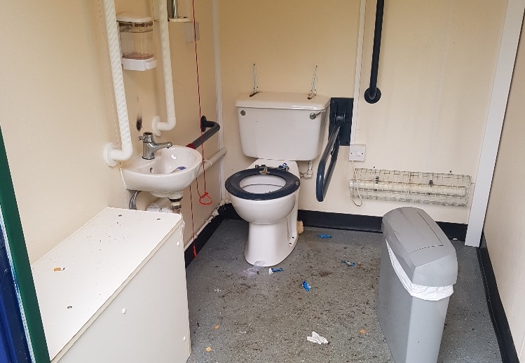 Whitstable Cemetery disabled toilets vandalised
