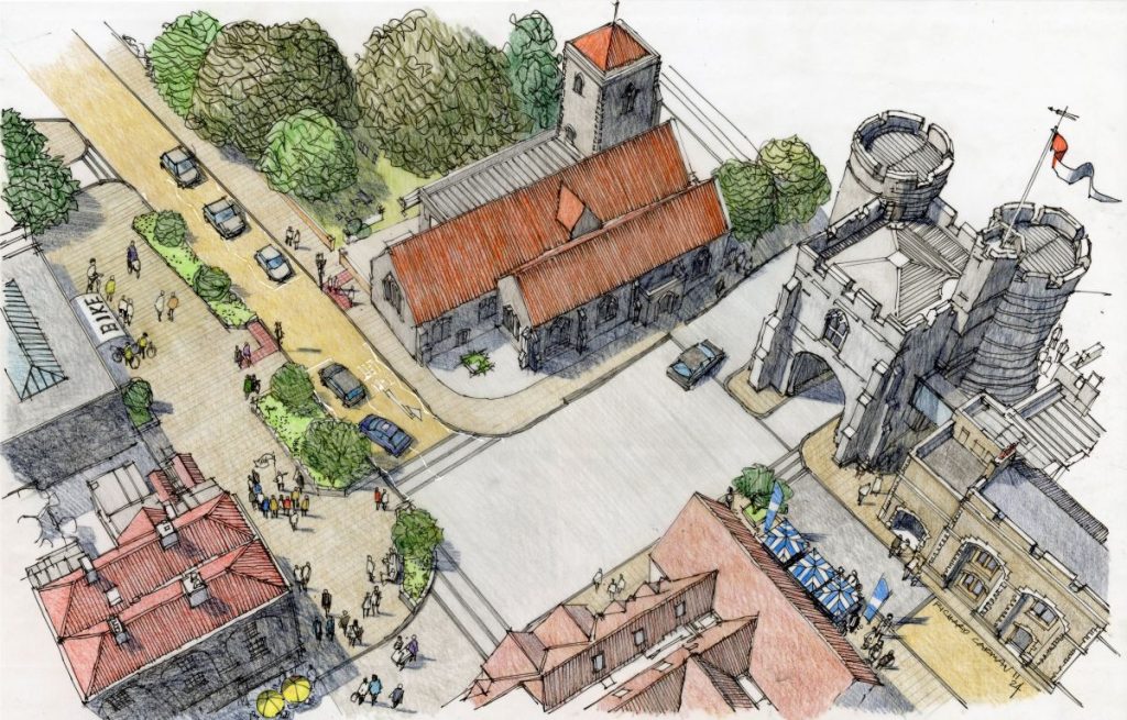 Artist impression showing what Westgate Square could look like when complete