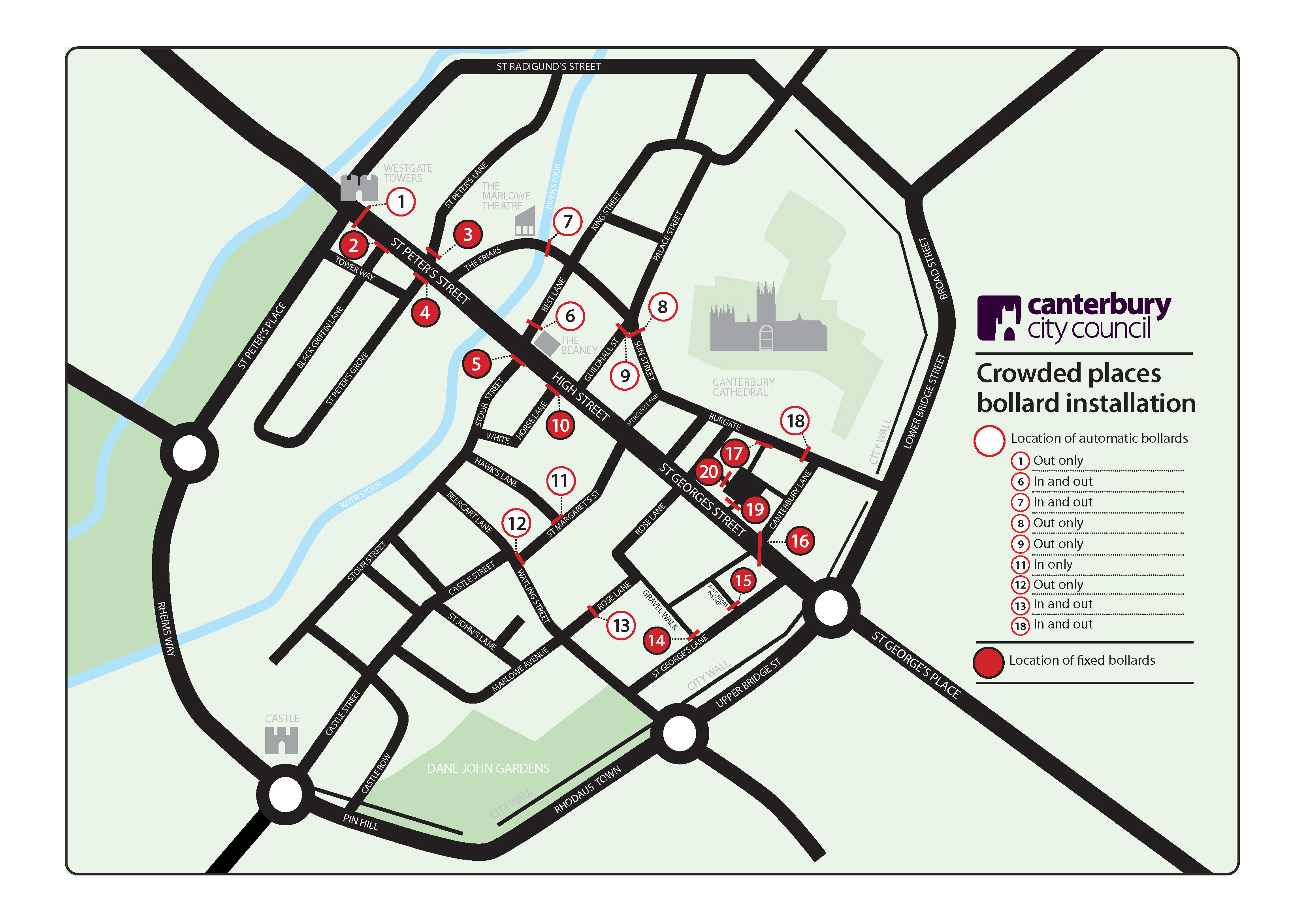 City Centre Bollards System Set To Be Switched On Canterbury Newsroom