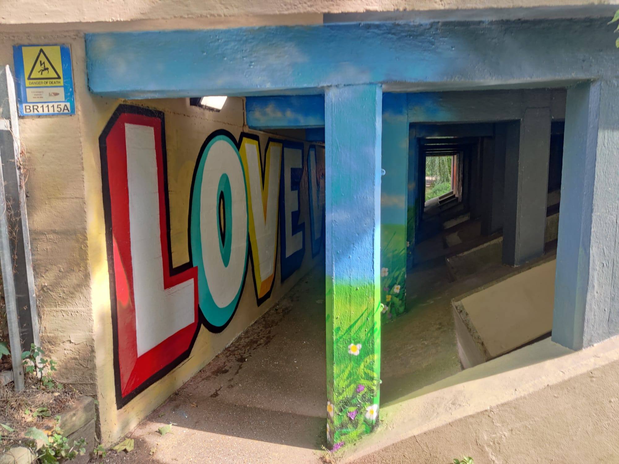 Kingsmead Road bridge after being cleaned and decorated with street art