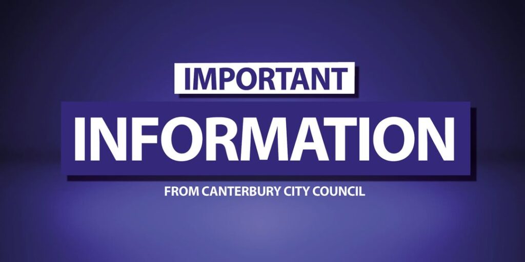 Important information from Canterbury City Council