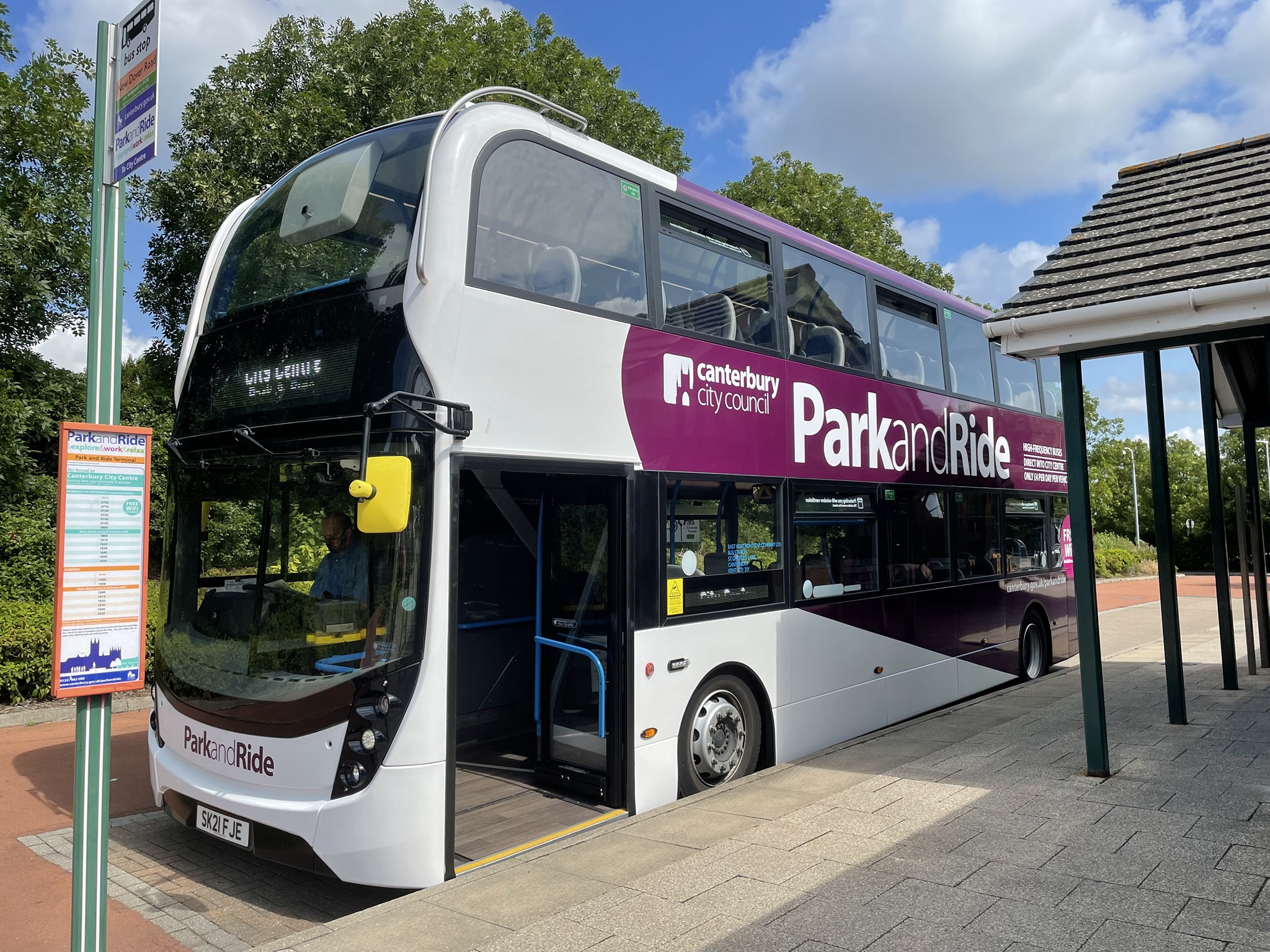 Park and ride bus at New Dover Road