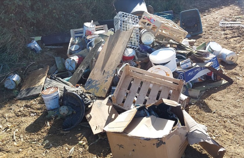 Dumped rubbish in Reculver